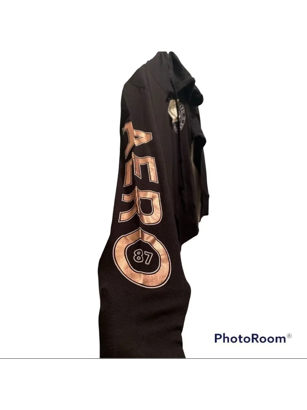 Aeropostale Black & Metallic Hoodie Shirt Girl’s Medium Long Sleeve NWT!!